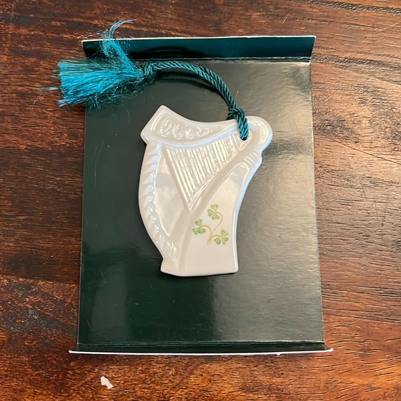 Belleek Holiday Belleek Donegal Harp Ornament Poshmark